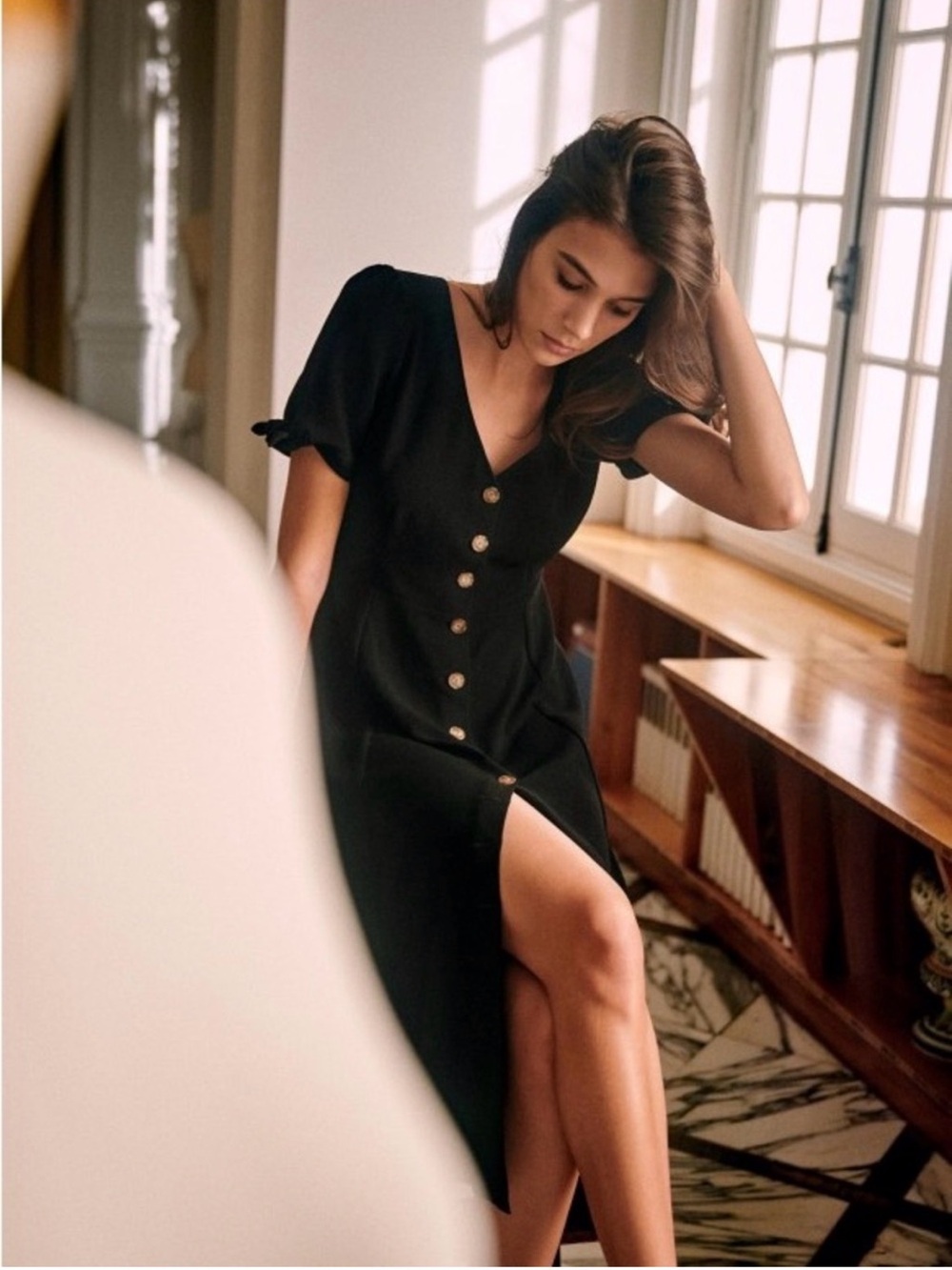 Sezane Vic Dress Black - Size 10